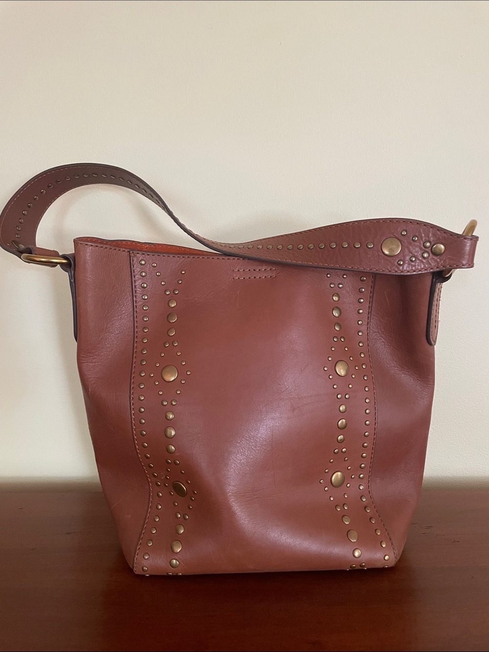 FRYE Harness Stud Bucket Handbag